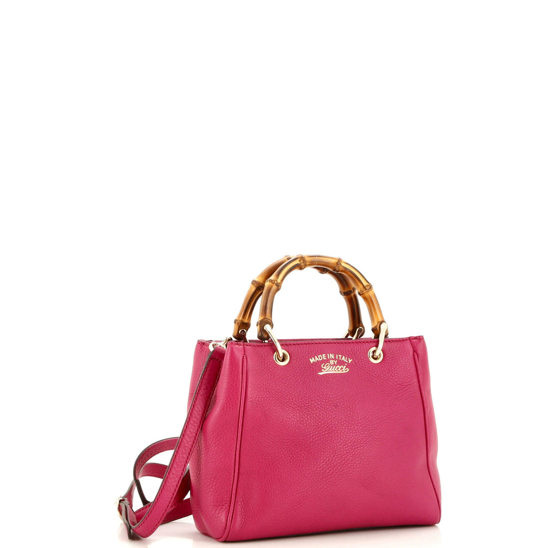 Bamboo Shopper Tote Leather Mini