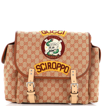 Children's Flap Backpack Embroidered GG Canvas