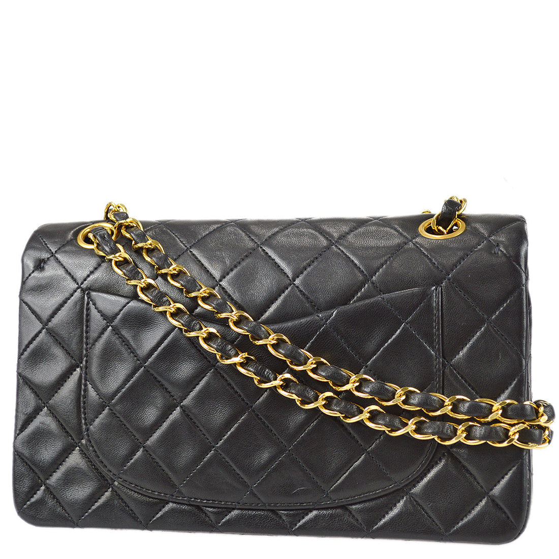 Chanel 1994-1996 Lambskin Small Classic Double Flap Shoulder Bag