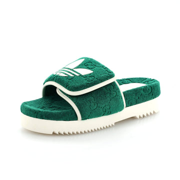 x Adidas Women's Platform Slide Sandals Terry Cloth