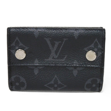 LOUIS VUITTON Tri-fold wallet M67630 Monogram Eclipse Reverse Canvas x Smooth Leather Noir Monogram Eclipse Discovery compact wallet mens Used
