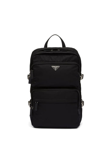 PRADA Eco-conscious Nylon and Leather Backpack - W 26.5 x H 45 x D 21.5 cm