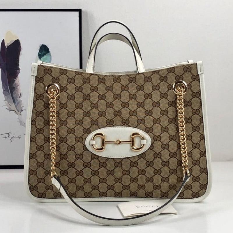 Makersluxe - Horsebit Canvas Tote Bag White
