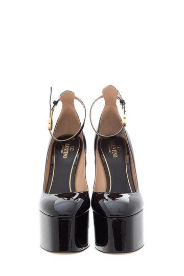 Valentino Garavani Black Patent Leather Platform Heels SZ 38.5