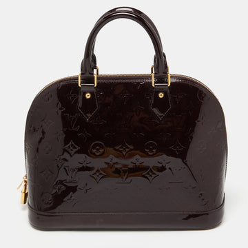 Louis Vuitton Amarante Monogram Vernis Alma Pm Bag