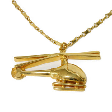 LOUIS VUITTON Necklace MP0329 plating gold logo helicopter unisex(Unisex) Used