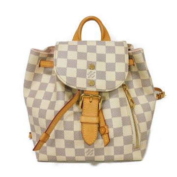 LOUIS VUITTON Backpack N44026 Damier Azul Canvas x Natural Cowhide Leather x Microfiber Rose valerine Damier Azur Speron BB Women Used