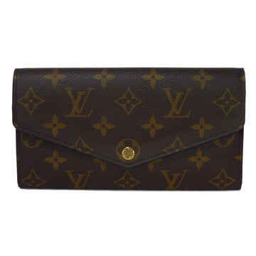 LOUIS VUITTON Long Wallet Purse M60531 Monogram canvas x grain leather (embossed) Marron Monogram Portefeuille Sarah Women(Unisex) Used