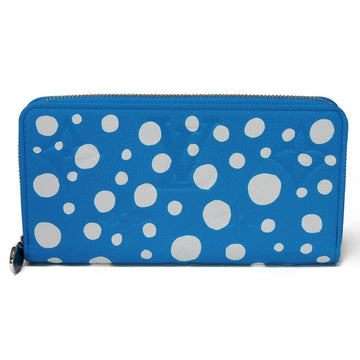LOUIS VUITTON Long Wallet Purse M81954 Implant leather (monogram embossed) blue bron Monogram Empreinte Infinity Dot LVxYK Zippy Wallet Women(Unisex) Used
