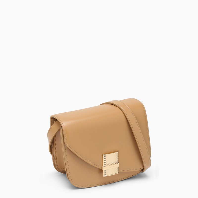 Ferragamo Fiamma S Camel-Coloured Shoulder Bag Women