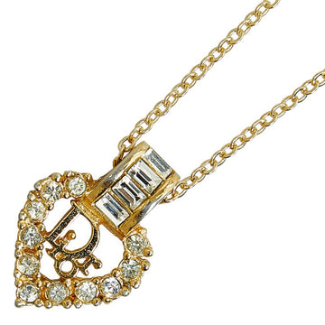 Dior logo heart line stone necklace g mockie ladies Dior