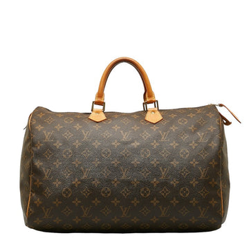 Louis Vuitton Monogram Speed 40 Boston Bag Travel Bag M41522 Brown PVC Leather Lady Louis Vuitton