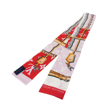 LOUIS VUITTON scarf M73358 silk Rouge Bando Confidential Monogram Giant Women Used