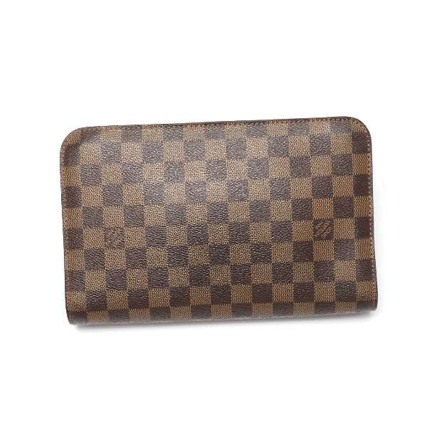 LOUIS VUITTON business bag N51993 Damier canvas Brown Clutch bag Damier Ebene Saint Louis mens Used