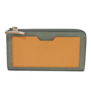 LOUIS VUITTON Long Wallet Purse M63237 Monogram titanium canvas x natural cowhide leather gray x natural Monogram titanium Portefeuille Cosmos mens Used