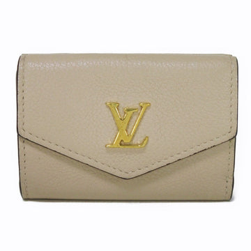 LOUIS VUITTON Tri-fold wallet M69340 Grain calf leather (embossed) Gurege LV logo Portefeuille Rock Mini Women Used