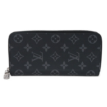 LOUIS VUITTON Long Wallet Purse M62295 monogram eclipse canvas x grained leather (embossed) Noir Monogram Eclipse Zippy Wallet Vertical mens Used