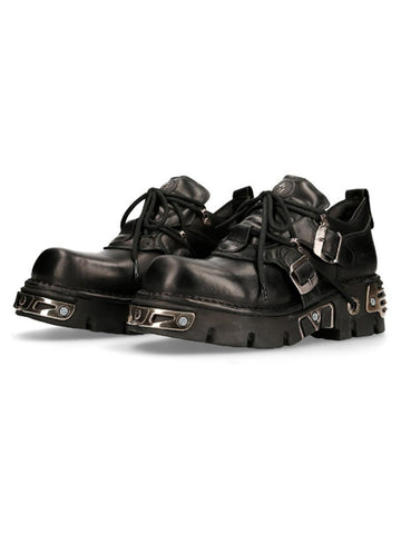Makersluxe Retro Punk Style Ankle Platform Boots - 2196