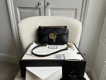 Gucci GG Black Marmont Small Shoulder Bag (RRP £2070)