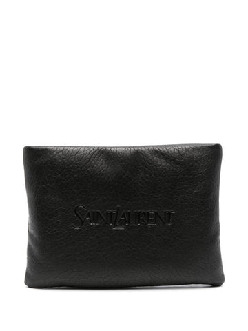 Saint Laurent Men Large Puffy Pouch Clutch Bag