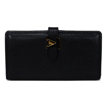 LOUIS VUITTON Long Wallet Purse M81330 Taurillon Clemence leather (embossed) Noir (black) x camel Taurillon Clemence LV vertical wallet mens Used