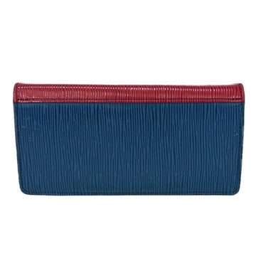LOUIS VUITTON Long Wallet Purse M68718 Epi leather x grain leather (embossed) Saphir x Carmine x Mantle Epi Portefeuille Blaza NM mens Used