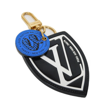 LOUIS VUITTON key ring M63201 Cowhide leather x grain leather Noir My LV Porto Cle World Tour mens Used