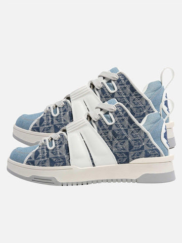 Sneakerland Denim Fabric Elements Fashion Board Shoes Couple Models