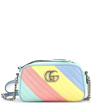 GG Marmont Shoulder Bag Diagonal Quilted Leather Small