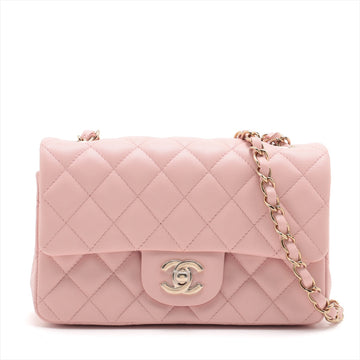 Chanel Mini Matrasse 20  S Single Chain Single Chain Bag Pink G  A69900