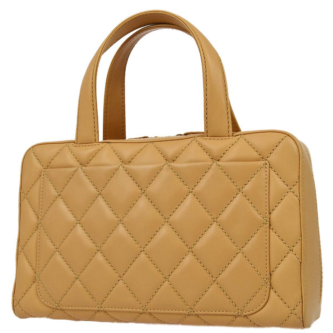 Chanel 2001-2003 Beige Calfskin Wild Stitch Tote 33