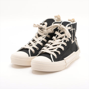 Dior B23 Canvas High Cut Sneaker 41 Men Black X White