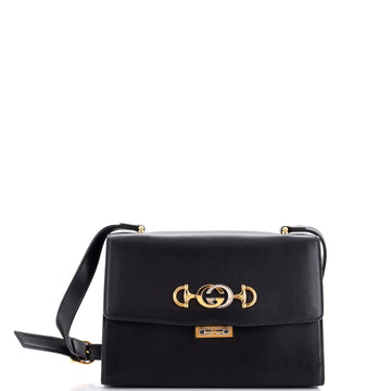 Zumi Flap Shoulder Bag Leather Small