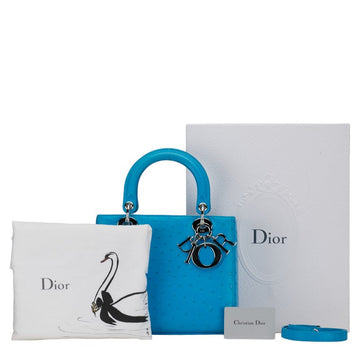 Dior  Handbag 2WAY Blue Ostrich Ladies Dior Ladies Handbag 2WAY Blue Ostrich Ladies Dior Ladies Handbag