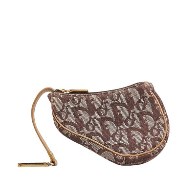 Dior Trotter Saddle Coin Case Brown Canvas Leather  Dior