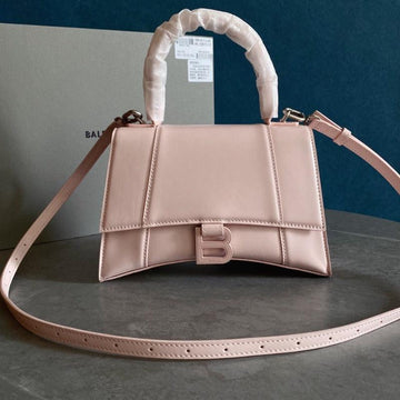 Makersluxe - Hourglass Small Mock-croc Top-handle Bag Light Pink