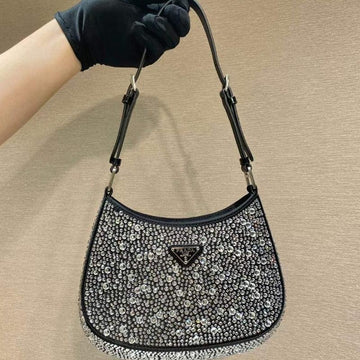 Makersluxe - Cleo Small Shoulder Bag Crystal