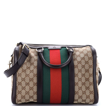 Vintage Web Boston Bag GG Canvas Medium
