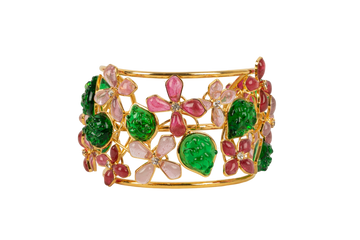 Bracelet manchette fleurs Augustine
