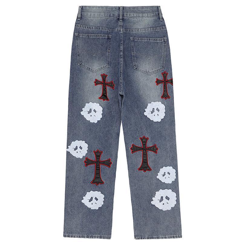 1984 Distressed Jeans Chrome Heart Ghost