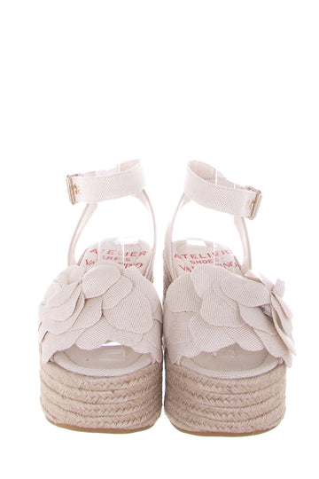 Valentino Atelier Woven Flower Espadrille Wedge SZ 36.5