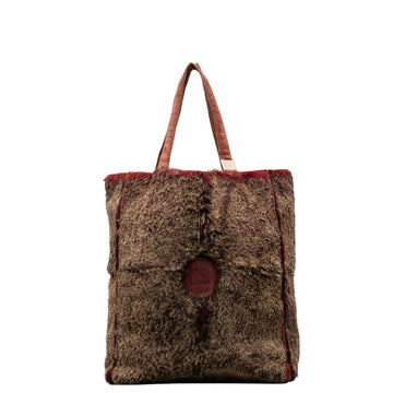 Chanel Cocomark Tote Bag Shoulder Bag Brown Ladies