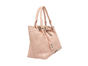 Pink Fendi Selleria Villa Borghese Tote Bag