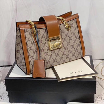 Makersluxe - Padlock Shoulder Bag Brown