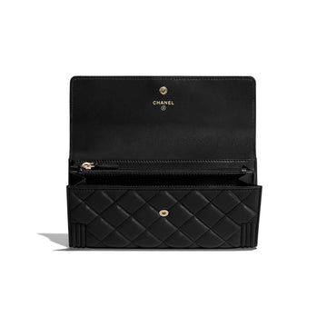 Chanel Quilted Lambskin Boy Long Flap Wallet
