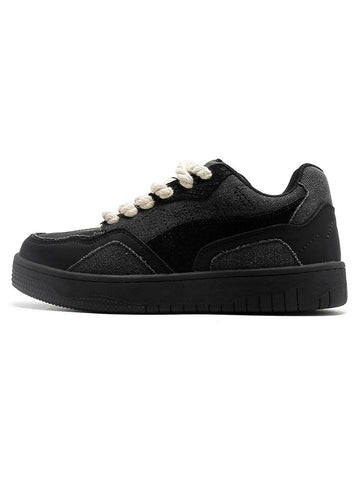 Makersluxe Canvas Splicing Low Top Sneakers