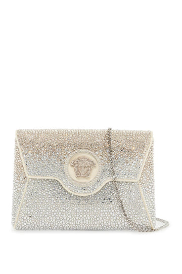 Versace La Medusa Envelope Clutch With Crystals Women