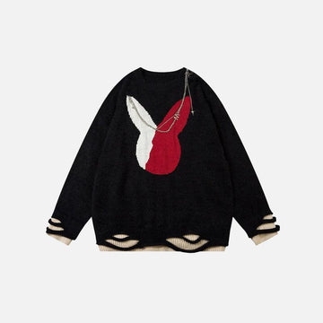 Rabbit Jacquard Chain Knitted Sweater