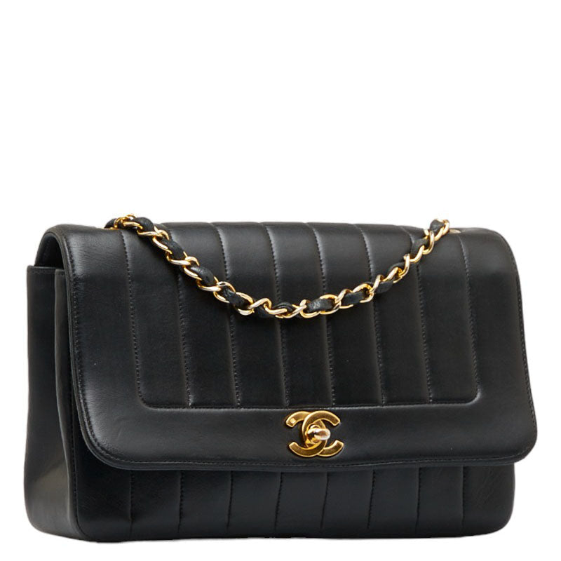 Chanel Mademoiselle Chain Shoulder Bag Black   Chanel