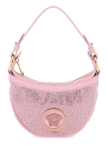 Versace Repeat Mini Hobo Bag With Crystals Women